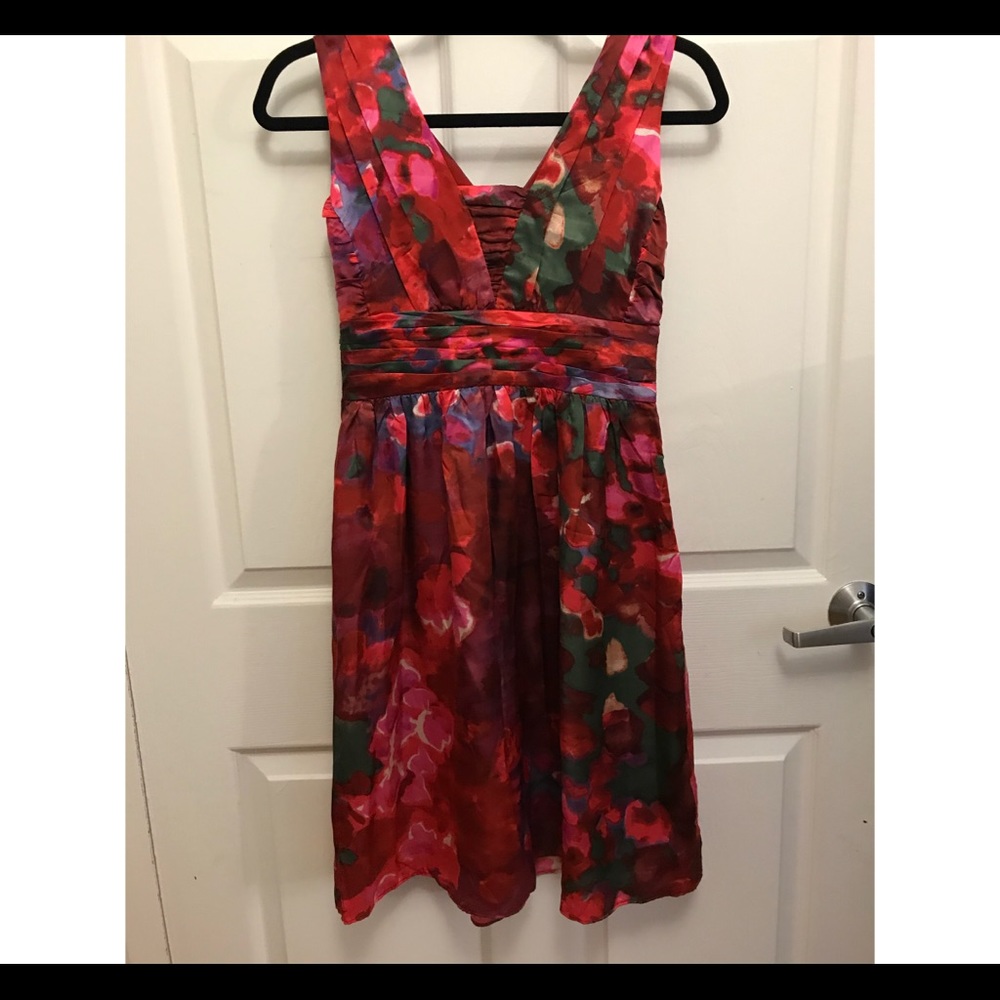 Banana Republic Floral print satin dress